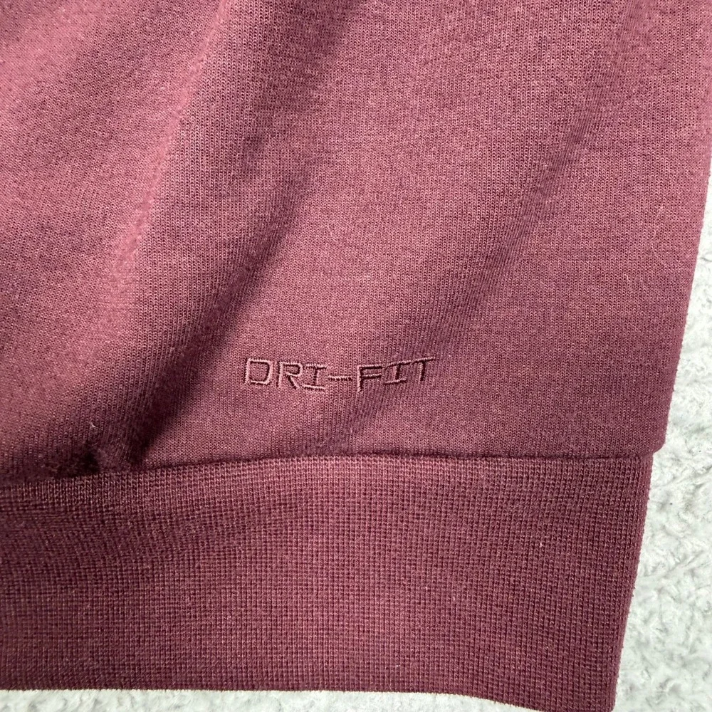 Nike Dri-FIT Mens Small Burgundy Raglan Pullover Hoodie Maroon Swoosh CU6260-638